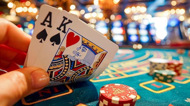 Wide shot of professional live-dealer studio with multiple camera angles and roulette wheel